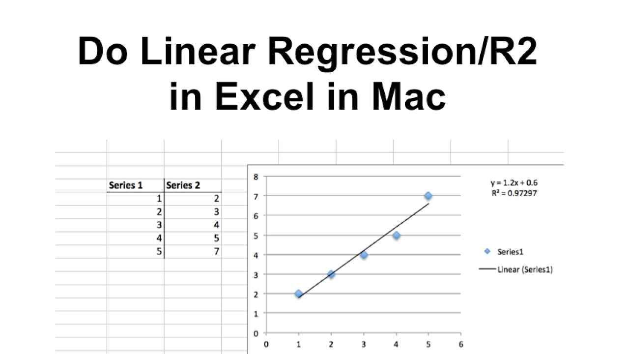 get regression statistics in excel for mac